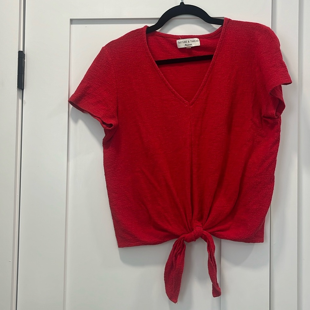 Madewell tie front top